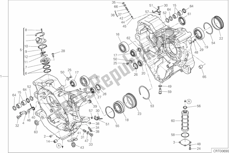 Todas as partes de 010 - Par De Meio Cárteres do Ducati Multistrada 1200 S D-air 2016